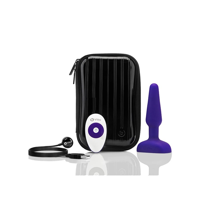 Zdalnie sterowany plug analny - B-Vibe Trio Plug Purple